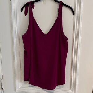 Express Magenta Tie-Shoulder Camisole